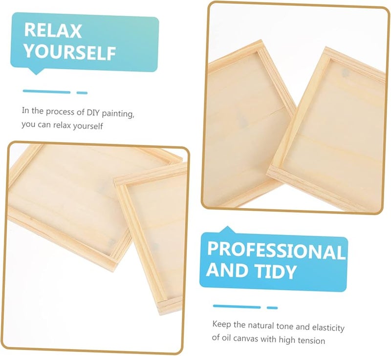 Tehaux 10pcs DIY Blank Wooden Painting Frames 14 7x14 7cm Photo Holders for Art Projects - Image 5